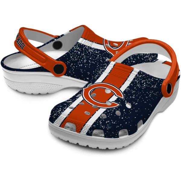 Customized Chicago Bears Vertical Stripes Crocs Latest Model