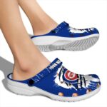 Customized Chicago Cubs Splash Motif Background Crocs Best selling