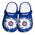Customized Chicago Cubs Splatter Background Crocs Best selling