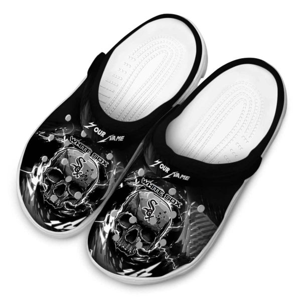 Customized Chicago White Sox Gothic Skull Crocs Trendy