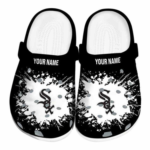 Customized Chicago White Sox Splatter Background Crocs Best selling