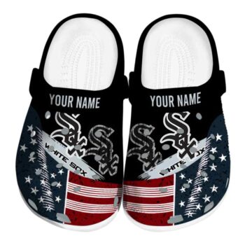 Customized Chicago White Sox Star Spangled Side Pattern Crocs Best selling