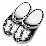Customized Chicago White Sox Zigzag Paint Burst Crocs Best selling