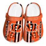 Customized Cincinnati Bengals Contrasting Stripes Crocs Best selling
