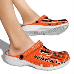 Customized Cincinnati Bengals Contrasting Stripes Crocs High quality