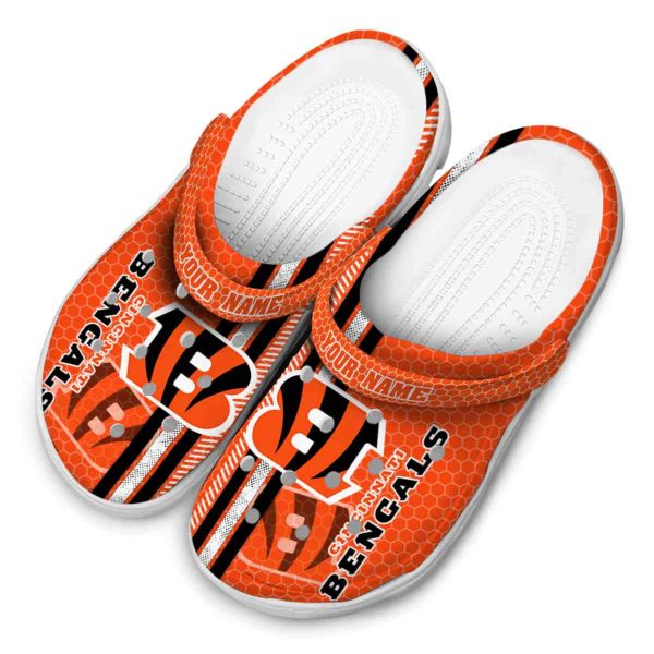 Customized Cincinnati Bengals Contrasting Stripes Crocs Trendy