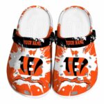 Customized Cincinnati Bengals Splatter Pattern Crocs Best selling