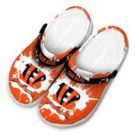 Customized Cincinnati Bengals Splatter Pattern Crocs Best selling