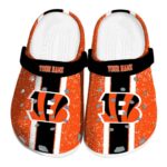 Customized Cincinnati Bengals Vertical Stripes Crocs Best selling