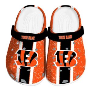 Customized Cincinnati Bengals Vertical Stripes Crocs Best selling