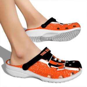 Customized Cincinnati Bengals Vertical Stripes Crocs High quality
