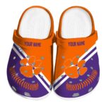 Customized Clemson Tigers Baseball Motif Crocs Best selling