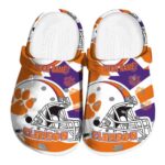 Customized Clemson Tigers Football Helmet Crocs Best selling
