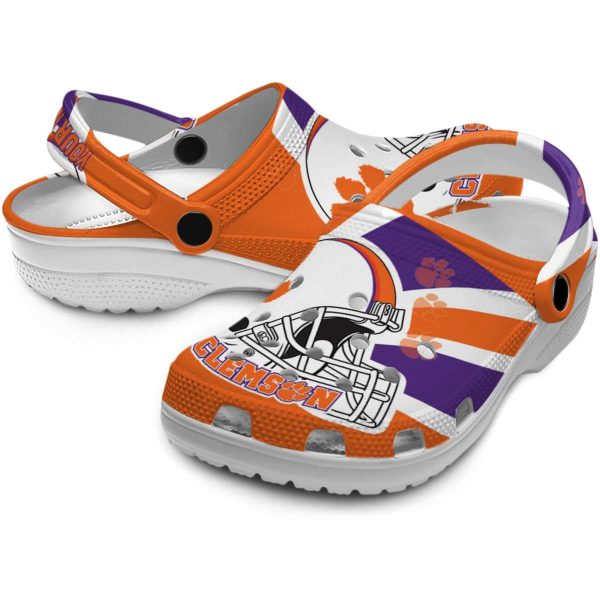 Customized Clemson Tigers Football Helmet Crocs Latest Model