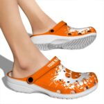 Customized Clemson Tigers Splatter Background Crocs Best selling