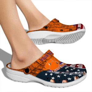 Customized Clemson Tigers Star Spangled Side Pattern Crocs High quality