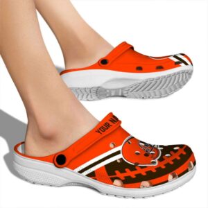 Customized Cleveland Browns Football Motif Crocs High quality
