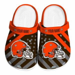 Customized Cleveland Browns Star Spangled Graphic Crocs Best selling