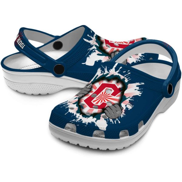 Customized Cleveland Guardians Gripping Hand Crocs Latest Model