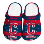 Customized Cleveland Guardians Paint Splatter Graphics Crocs Best selling