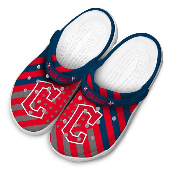Customized Cleveland Guardians Star Spangled Graphic Crocs Trendy