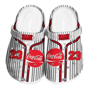 Customized Cocacola Pinstripe Pattern Crocs Best selling