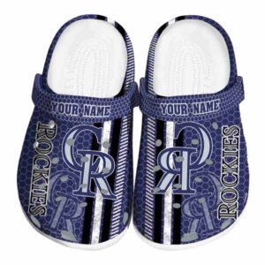 Customized Colorado Rockies Contrasting Stripes Crocs Best selling