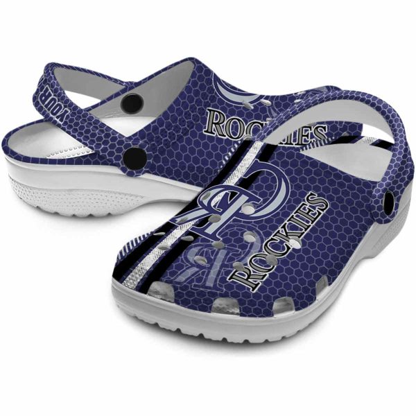 Customized Colorado Rockies Contrasting Stripes Crocs Latest Model