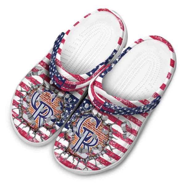 Customized Colorado Rockies Freedom Splinter Crocs Trendy