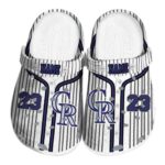 Customized Colorado Rockies Pinstripe Pattern Crocs Best selling