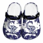 Customized Colorado Rockies Splatter Pattern Crocs Best selling