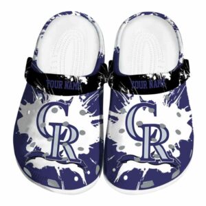Customized Colorado Rockies Splatter Pattern Crocs Best selling