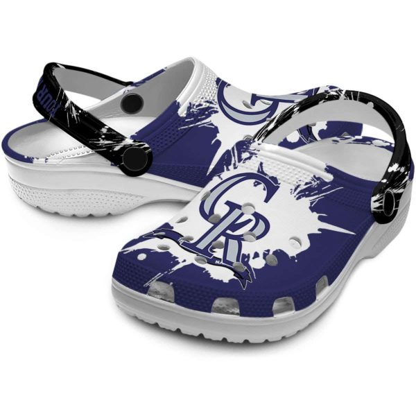 Customized Colorado Rockies Splatter Pattern Crocs Latest Model