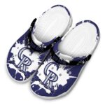 Customized Colorado Rockies Splatter Pattern Crocs Best selling