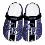Customized Colorado Rockies Vertical Stripes Crocs Best selling