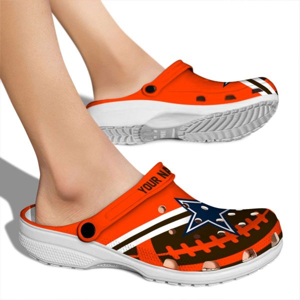 Customized Dallas Cowboys Football Motif Crocs High quality