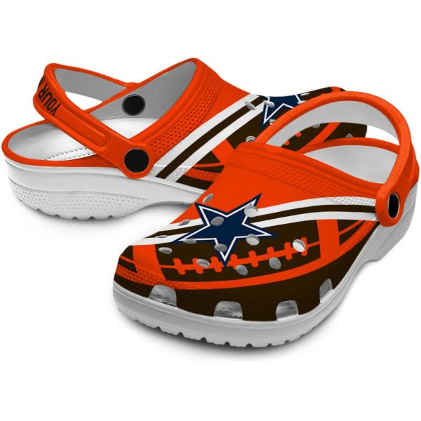Customized Dallas Cowboys Football Motif Crocs Latest Model