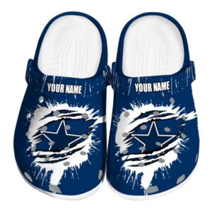 Customized Dallas Cowboys Splash Motif Background Crocs Best selling