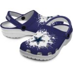 Customized Dallas Cowboys Splatter Background Crocs Best selling