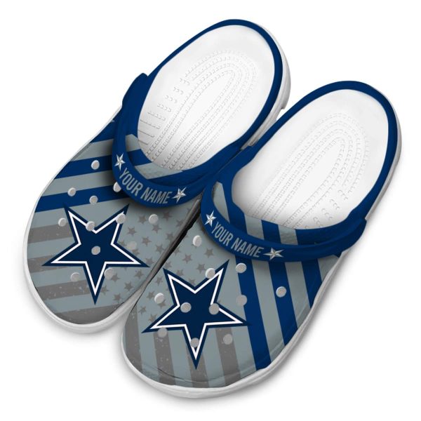 Customized Dallas Cowboys Star Spangled Graphic Crocs Trendy