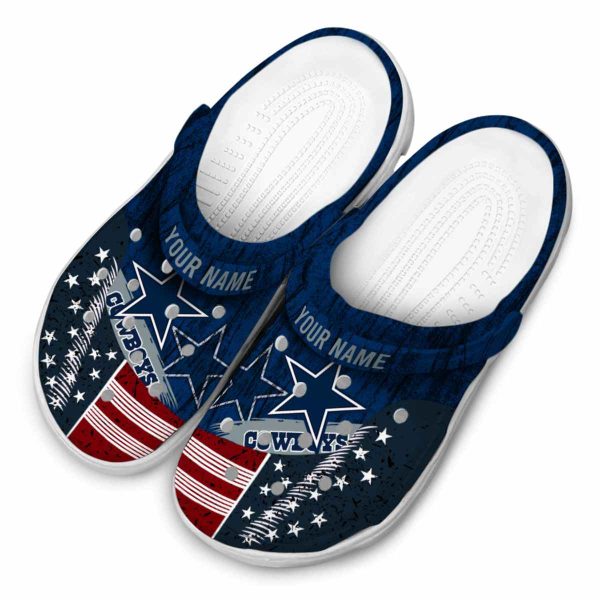 Customized Dallas Cowboys Star Spangled Side Pattern Crocs Trendy