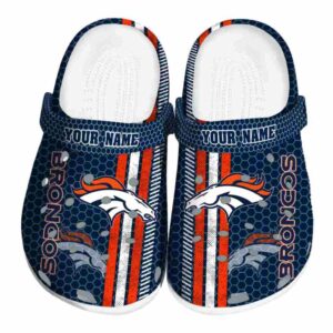 Customized Denver Broncos Contrasting Stripes Crocs Best selling