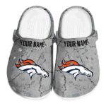 Customized Denver Broncos Cracked Texture Crocs Best selling