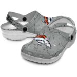 Customized Denver Broncos Cracked Texture Crocs Best selling
