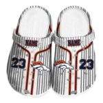 Customized Denver Broncos Pinstripe Pattern Crocs Best selling