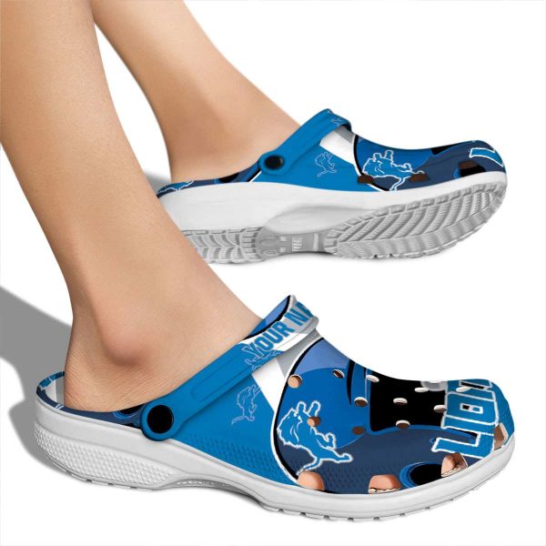 Customized Detroit Lions Baseball Helmet Crocs High quality