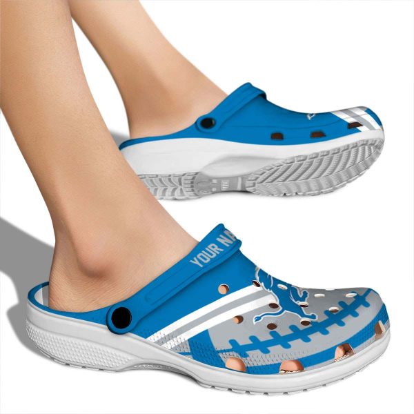 Customized Detroit Lions Football Motif Crocs High quality
