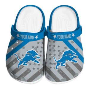 Customized Detroit Lions Star Spangled Graphic Crocs Best selling