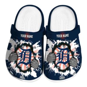 Customized Detroit Tigers Gripping Hand Crocs Best selling