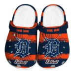Customized Detroit Tigers Paint Splatter Graphics Crocs Best selling